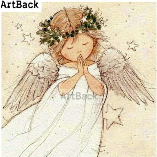 New Cartoon angel baby 5d diy diamond painting pattern full square round 3D diamond embroidery artwork room decoration gift