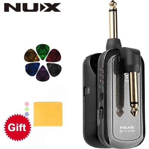 NUX B2 B-2 Guitar Wireless System 2.4 GHz Rechargeable 4 Channels Wireless Guitar Audio Transmitter Receiver