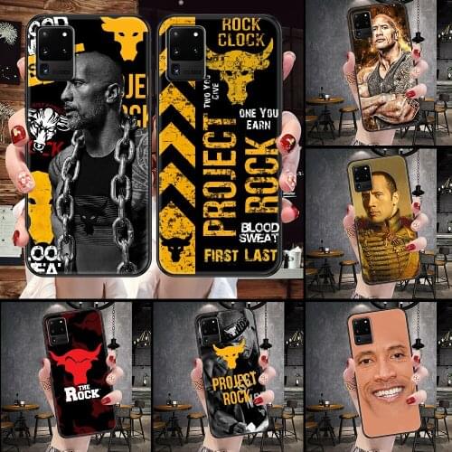 The Rock Dwayne Johnson Phone case For Samsung Galaxy Note 4 8 9 10 20 S8 S9 S10 S10E S20 Plus UITRA Ultra black soft bumper 3D