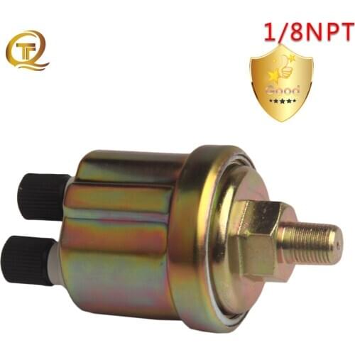Engine Oil Pressure Sensor 0-10Bar Thread 1/8 NPT 10MM Screw Pressure Gauge Sender Plug Alarm For Diesel Generator VDO