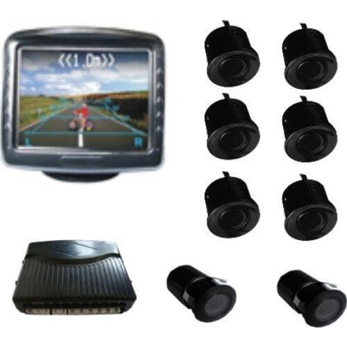 Video Parking sensor system Dual-view parking sensor;with two car camera and 3.5 inch screen parking assistance