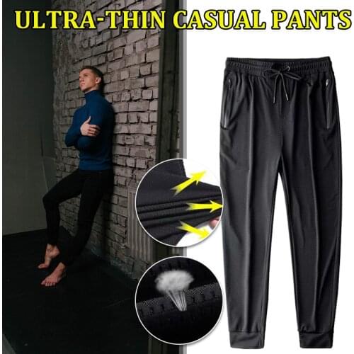 Hot Sale Mens Jogger Sweatpants Zipper Pockets Breathable Running Gym Workout Athletic Mesh Pants Drawstring Design N66
