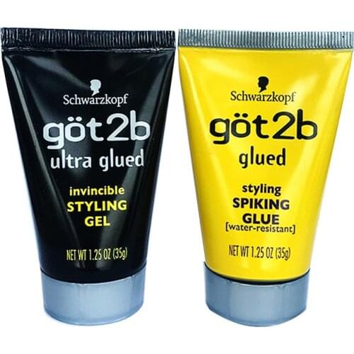 35g got2b Hair Gel Glued For Hair Styling 1.25oz Hair Wax Hair Fixed Custom Hair Shape No Flakes Spray Ultra Invincible Styling