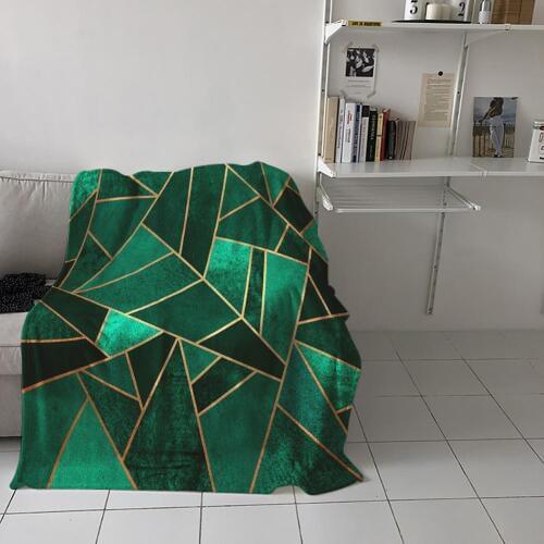 Emerald Flannel Blankets For Beds Sofa Throw Warm Microfiber Blanket Bedspread Winter Warm Blankets Throw Blanket New Year Gifts