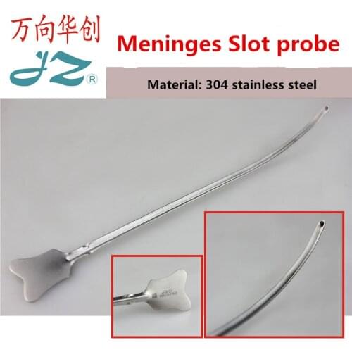 JZ brain neurosurgery Surgical instruments Medical guide Meninges Incision curved head Slotted probe groove pin needle guider
