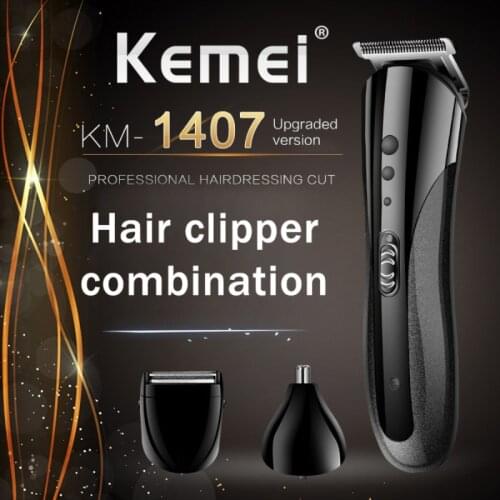 Kemei 3 in 1 Electric Shaver For Men Nose Hair Trimmer Razor Rechargeable Waterproof Hair Beard Clipper Hair Removal Machine