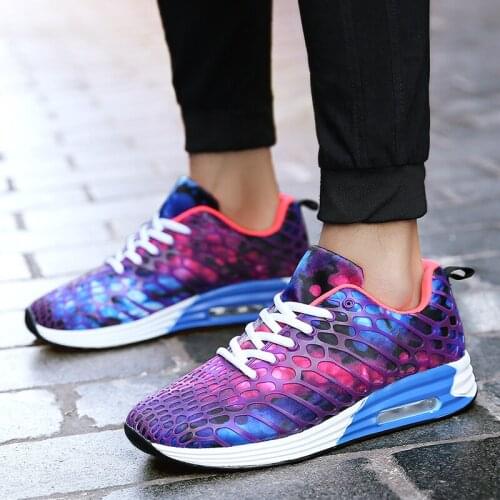 Fashion Sneakers Men 2021 New Air Cushion Camo Unisex Sports Shoes Big Size Comfortable Mens Sneakers Lace Up Running Shoes