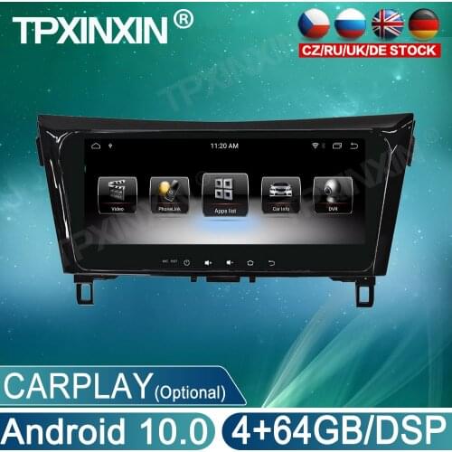 Wireless Carplay 4G+64G Android 10 For Nissan X-Trail 2012-2014 Unit Multimedia Player Auto Radio Tape Recorder GPS Navigation