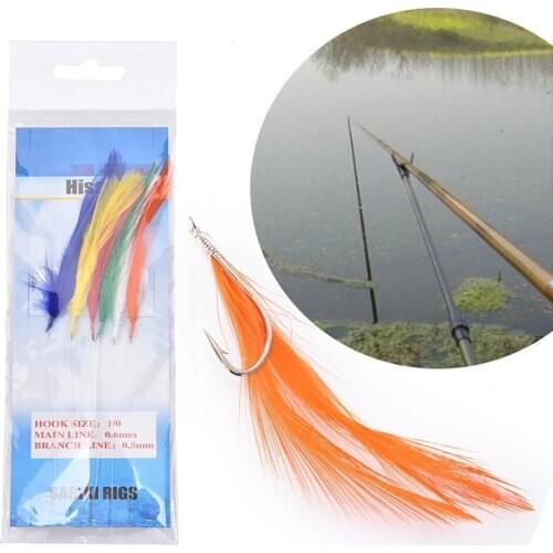 Sabiki Soft Fishing Hooks Rigs Bait Jigs Fish Head String Hook Soft Bait Artificial Lure Worn Fake Lure Hook 3 Styles