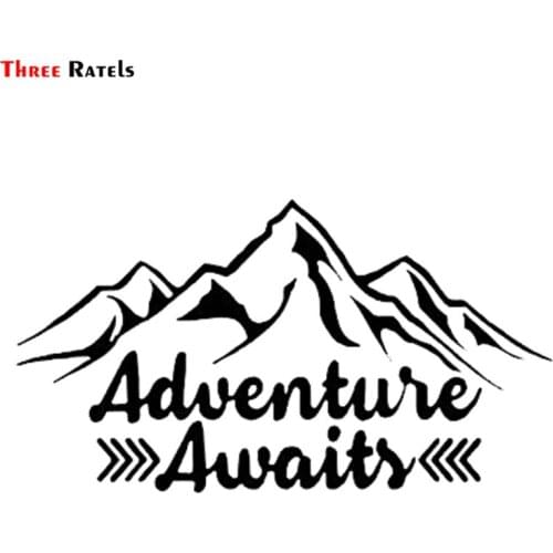 Three Ratels FTZ-80# Adventure Awaits Cool Pvc Vinyl Decal Motorcycle Car Sticker