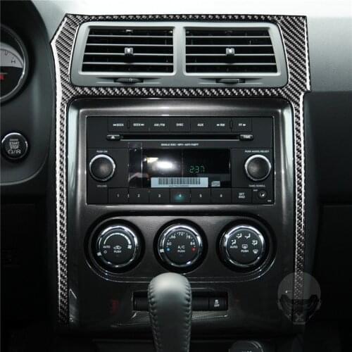 Console Air Outlet Radio Cover Trim Sticker for Dodge challenger 2008-2014 Stylish Interior Decoration Car Accessories LHD