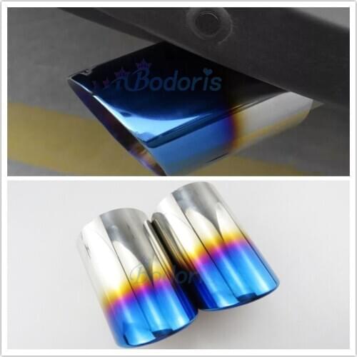 2pcs Exhaust Muffler Tip Stainless Steel Pipe End For Mazda CX-5 ATENZA Mazda 3 2014 2015 2016 2017 2018 Car Styling Accessories