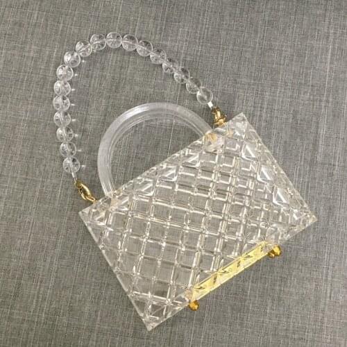 New Trendy Handbag new design Women Transparent Acrylic Luxury Box Quality Wedding Party Purse Evening Bags Clear Clutch