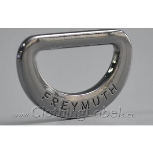 Custom metal labels for bag, clothing, shoes, engraved logo, zinc alloy material, gunmetal color, accept small order