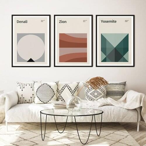 National Park Medieval Travel Posters and Prints Denali Zion Abstract Canvas Painting Decorative Pictures for Wall Decoration