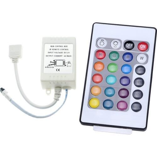 6A 72W IR 24key RGB LED Remote Controller for RGB LED Light Strip (DC12V) led light led lamp light 1PCS JTFL213-ly