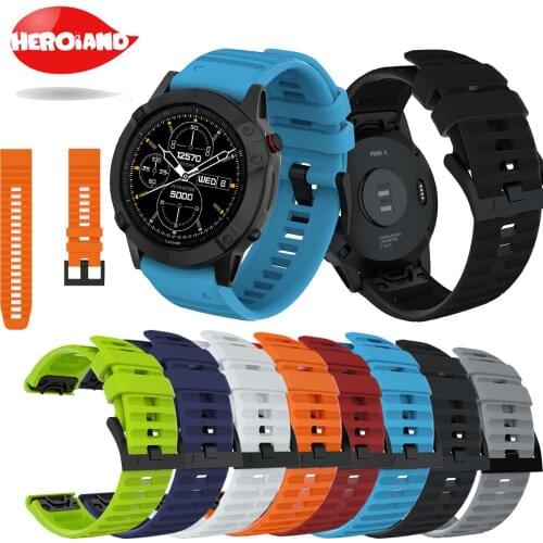 22MM Strap For Garmin Fenix 5 Watch Quick Release sport Silicone WristBand For Garmin Fenix 6 Strap For Garmin Fenix 6 Watchband