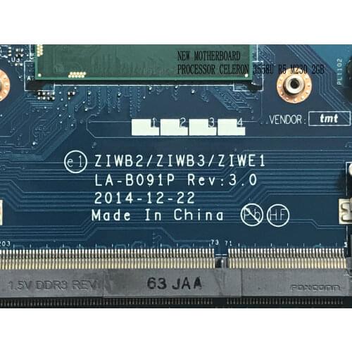 BRAND NEW LA-B091P for Lenovo B50-70 LAPTOP MOTHERBOARD WITH CELERON 3558U+R5 M230 GPU