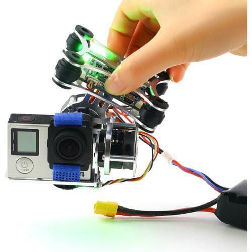 1pcs Super LightGopro CNC Brushless Camera Gimbal W/Motors & Controller 160G For DJI Phantom