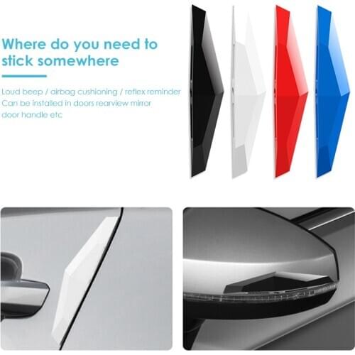 4Pcs Car Side Door Edge Rearview Mirror Protector Protective Strip Scrape Guard Bumper Guards Handle Cover 3D Styling Sticker