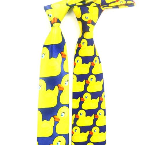 Duck Printed Design Polyester Ducky Tie Printed Professional Necktie How I Met Your Mother TV Show Yellow Rubber Duck Tie Gift