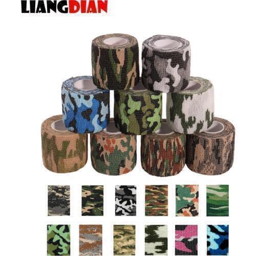 1 Roll 5*450cm Disposable Self-adhesive Flex Elastic Camouflage Bandage Tattoo Handle Grip Tube Wrap Elbow Stick Medical Tape