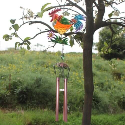 1pcs Rooster Wind Chimes Outdoor Garden Porch Balcony Home Decoration Wind Bells Ornament Lucky Rooster Windchimes Room Decor