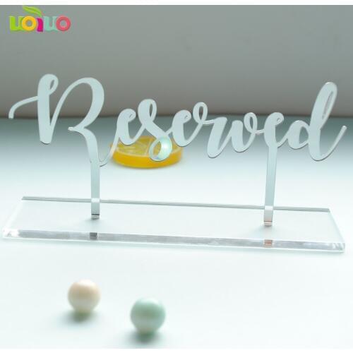 20pcs hot sell mirror acrylic names for wedding and party decoration