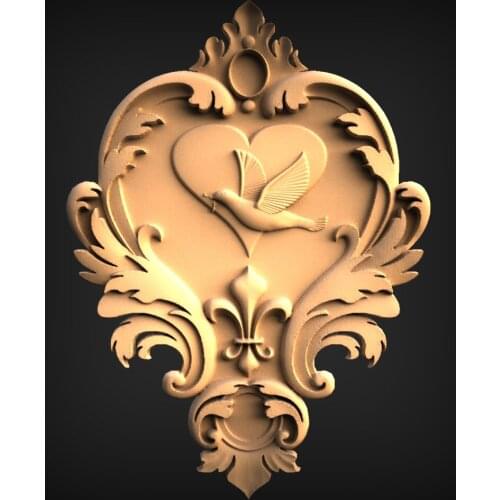 3d STL Model Love pigeon for CNC Router 3D Printer Artcam Aspire Bas Relief