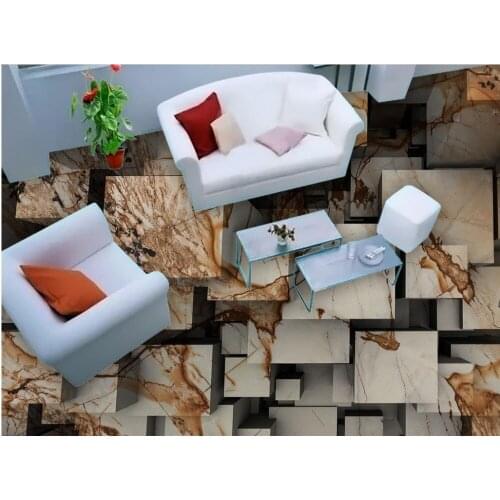 3d flooring 3D three-dimensional space marbled floor fashion trend 3d floor painting wallpaper