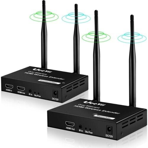 HDMI wireless extender 5.8G Maximum 100m wireless transmission possible Dual antenna infrared remote control