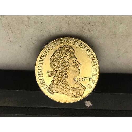 Great Britain 1718 George I One Crown Gold Coin Brass Metal Copy Coin