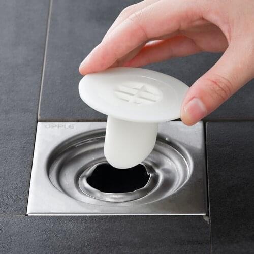 Household Magnetic Floor Drain Cover Bathroom Toilet Kitchen Sewer Outlet Hair Debris Filter White Floor Filtration Tool