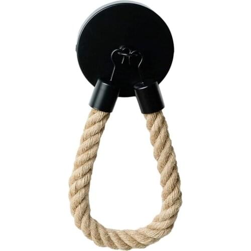 Nautical Rope Toilet Paper Holder Vintage Wall-Mounted Towel Rack Ocean Beach Bathroom Home Decor