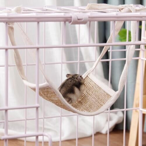 Hammock For Hamster Ferret Rabbit Animals Small Cool Grass Breathable Sleep Nest House Hanging Pet Hammock Pet Bed Shelf Bed