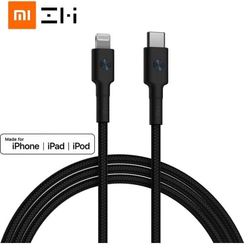ZMI MFI usb c to lightning charging cable for iPhone 11 12 xs xr 8 7 6 plus 5 SE apple ipad pro fast charger PD18W short 30cm 1m