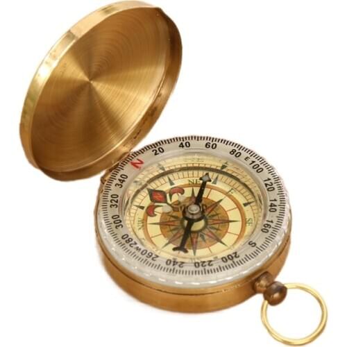 Pure Copper Finger Needle G50 Pocket Watch Retro Clamshell Compass Wholesale Outdoor Climbing Multifunctional Cover Luminous