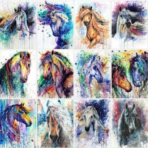 Full Display Animals Full Square Paint With Diamonds Horse Picture Of Rhinestones Mosaic Embroidery Home Decor