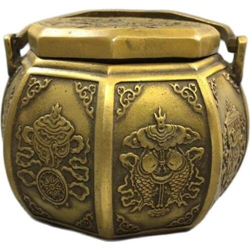 Chinese Old Copper Collection Pure Copper Incense Burner Hand Warmer