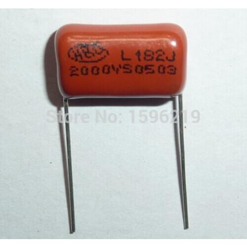 50pcs CBB capacitor 182 2000V 182J 2KV 1800pF 1.8nF P15 CBB81 Metallized Polypropylene Film Capacitor