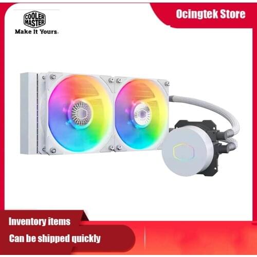 Cooler Master ML240L V2 ARGB WHITE EDITION Water Cooling Radiator 5V 3pin 12Cm Silent Cooling Fan For LGA1151 2066 AM4 FM2
