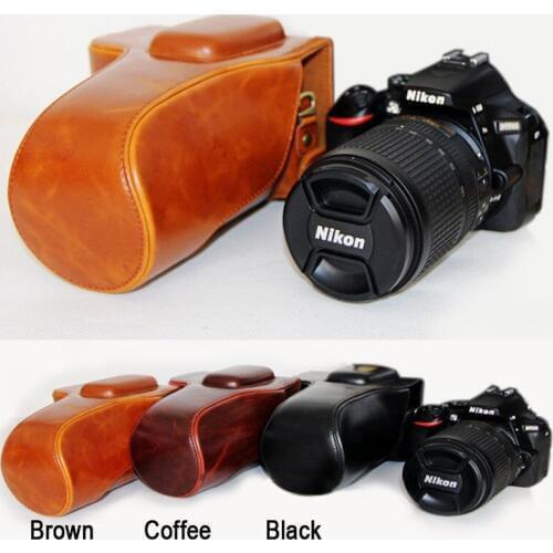 Multicolor Portable PU Leather Digital Camera Case For Nikon D5100 D5200 D5300 SLR Camera Accessories Camera Bag