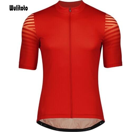 WULITOTO summer Mountain Bike Bicycle Top Shirt team Short Sleeve MTB clothing Cycling Jersey For Men
