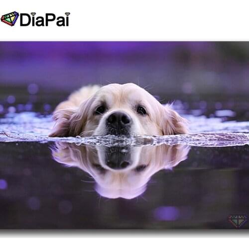 DIAPAI 3D Diamond Painting "Animal dog" DIY Full Rhinestones Drill Cross-stitch Kits Square Round Diamond Embroidery A27533
