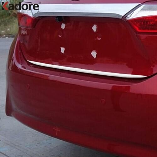 For Toyota Corolla 2014 2015 Stainless Steel Rear Trunk Lid Cover Trim Tailgate Decoration Strip Car Styling Accessories