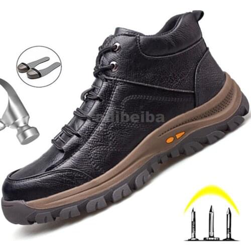 Indestructible Work Safety Shoes Steel Toe Shoes Men Outdoor Work Boots Puncture-Proof Safety Boots Men Industrial Winter Shoes