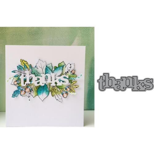 New Big Word Thanks Metal Cutting Dies Stencil for DIY Scrapbooking Photo Album Embossing Paper Cards Decorative Crafts Die Cuts