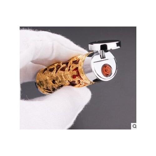 New High Quality Metal Case Hollow-out Cylindrical Windproof USB Eletrical Cigar Lighter Flameless Lighter