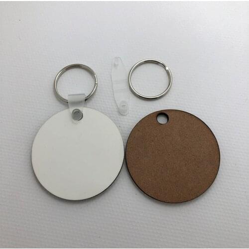 Wholesale 100pcs MDF Key Chain Sublimation Blank Wood Key Tags For Heat Press Transfer Photo Logo Promotional gift-free ship