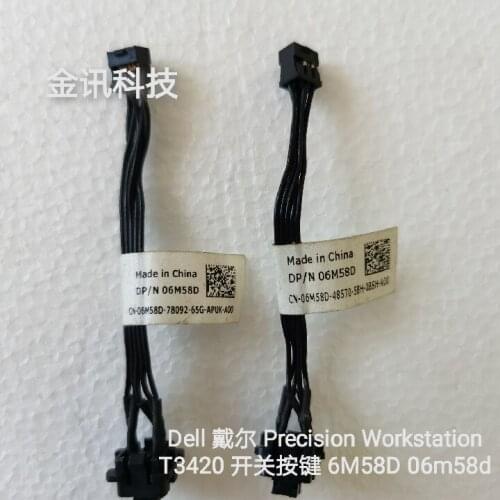 Original For Dell Precision Workstation T3420 desktop Power Button Cable switch Repairing Accessories 06M58D